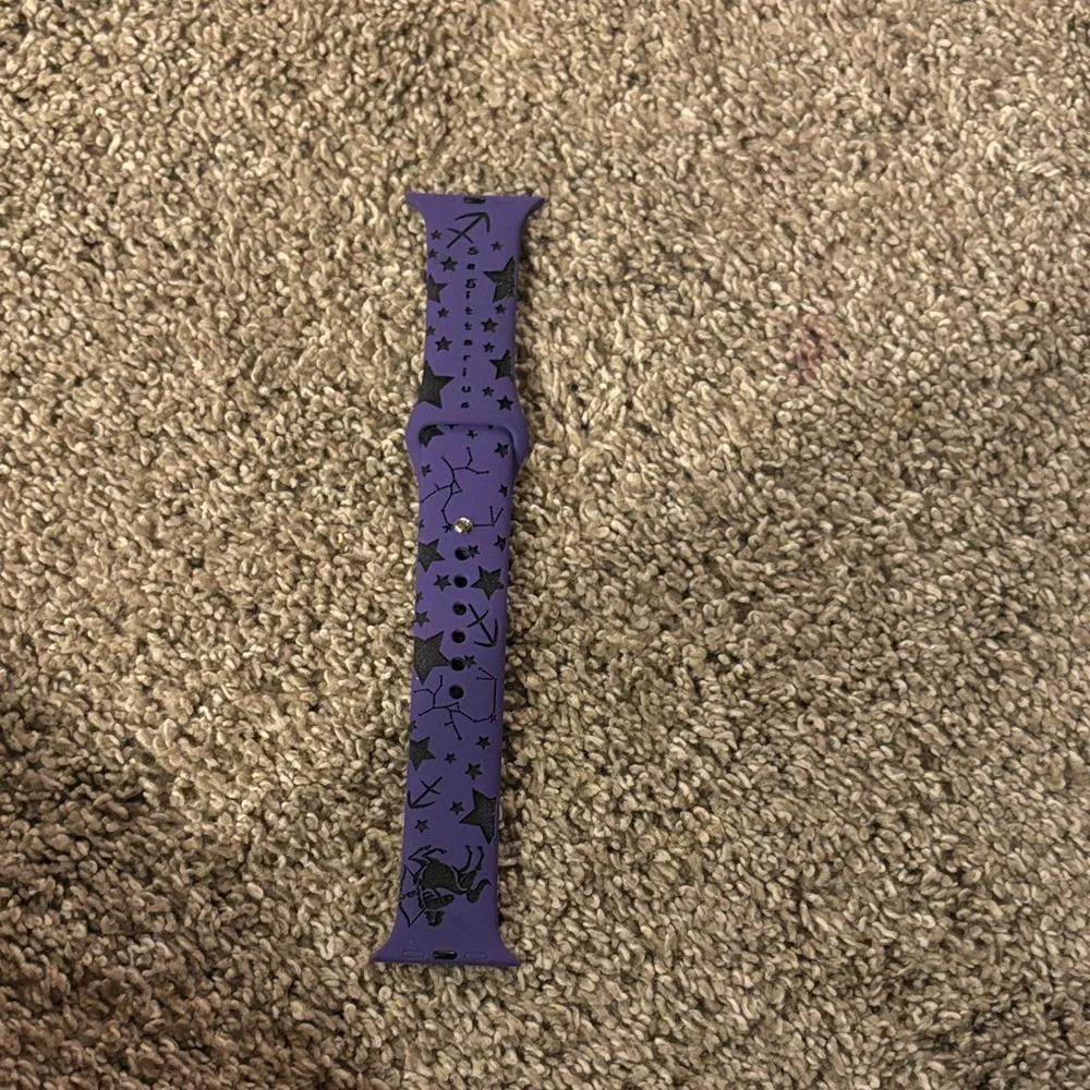 Purple Star & Constellation Silicone Wristband for Smartwatches